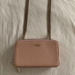 Kate Spade Blush Crossbody with Gold Chain